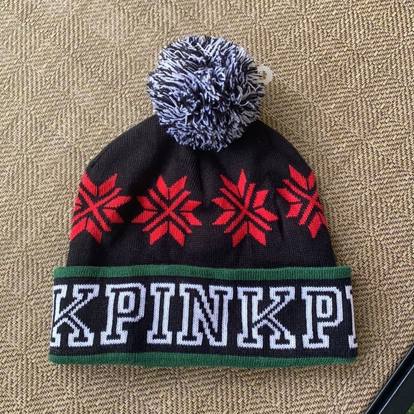 COPY - Christmas Victoria secret pink beanie hat nwot Tis the Season - Picture 2 of 10